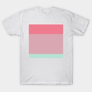 A fabulous incorporation of Faded Pink, Light Blue Grey, Misty Rose and Carnation stripes. T-Shirt